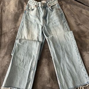 Zara high waisted wide leg jeans